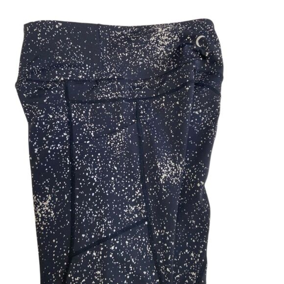 Ziya Active Black Reflected Spotted Spandex Leggings 7/8 Size 4 - Picture 4 of 11